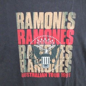Ramones Mens T-Shirt Size 2XL Repeat Logo Short Sleeve Tee 100% Cotton New
